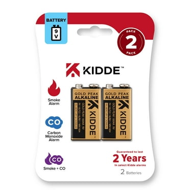 Kidde 9-Volt Smoke Detector Replacement Battery, 2 Count