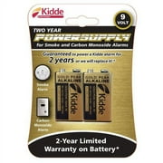 Kidde 9-Volt Smoke Detector Replacement Battery, 2 Count