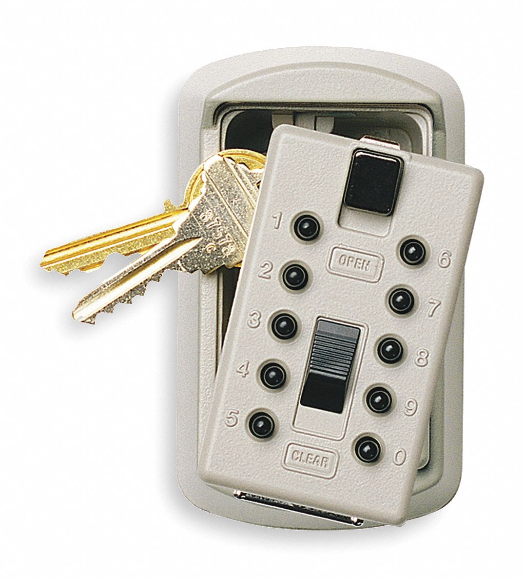 Kidde AccessPoint 00141 Push Button Combination Mountable Key Lock Box, 2-Key, Clay - image 1 of 9
