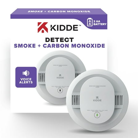 Kidde Battery-Operated Combination Smoke & Carbon Monoxide Detector, Voice Alerts