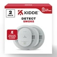 thumbnail image 1 of Kidde Battery-Operated Photoelectric Smoke Detector Alarm, 5-inch, Batteries Included, 2 Pack, 1 of 17