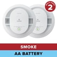 thumbnail image 1 of Kidde Battery-Operated Photoelectric Smoke Detector Alarm, 5-inch, Batteries Included, 2 Pack, 1 of 15