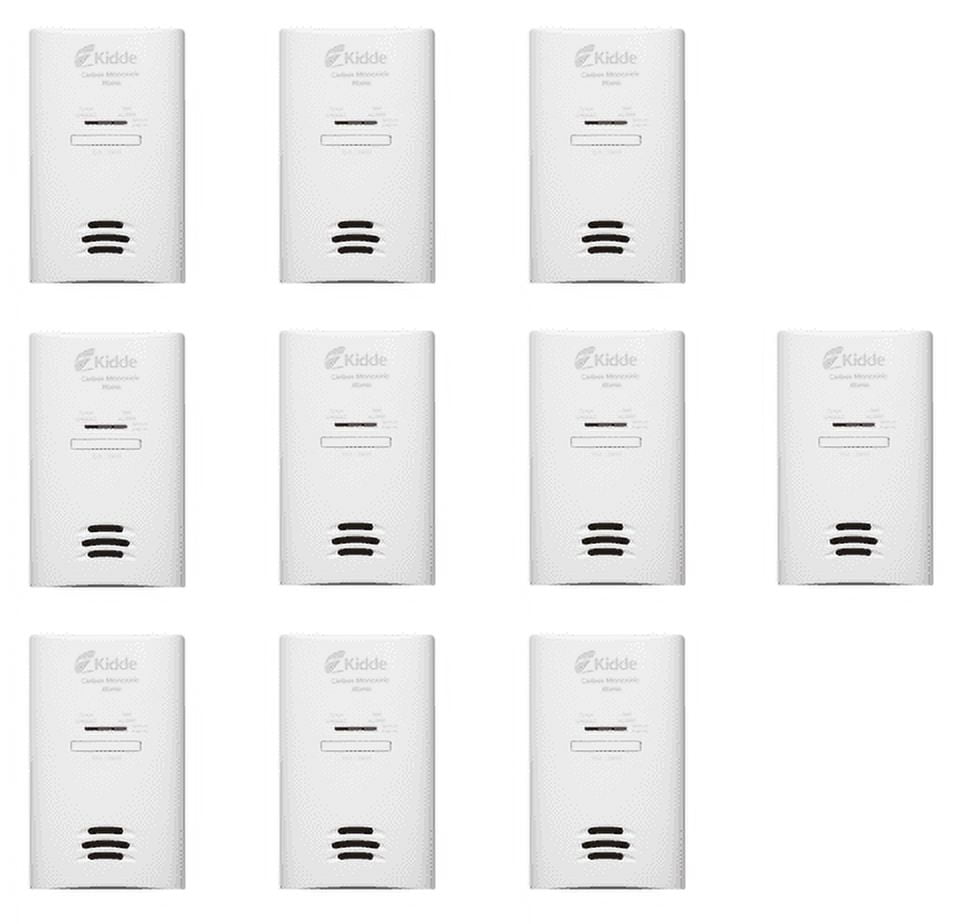 Kidde Carbon Monoxide Alarm AC Powered, Plug-In with Battery Backup KN-COB-DP2. 10 Pack.