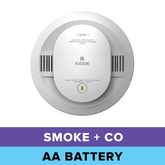 Kidde 30CUDR-VRF AA Battery-Powered, Interconnect Dual Sensor Smoke and CO Alarm