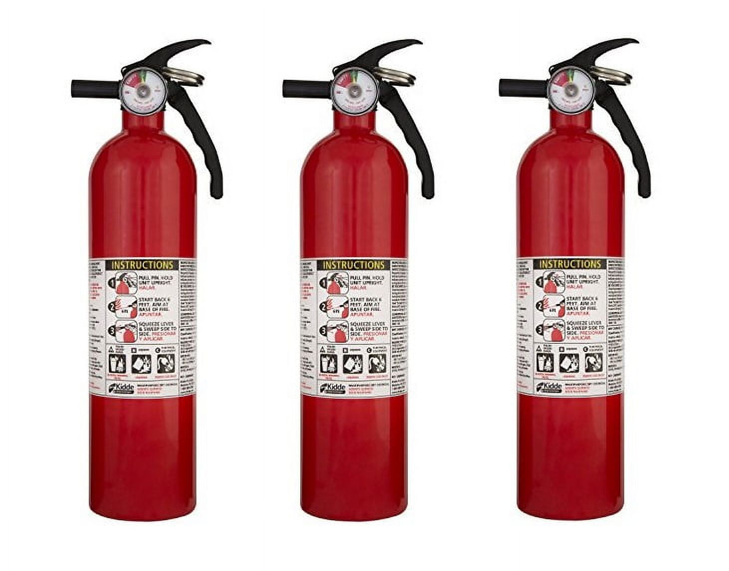 Kidde FA110 Multi Purpose Fire Extinguisher 1A10BC, 3 Pack
