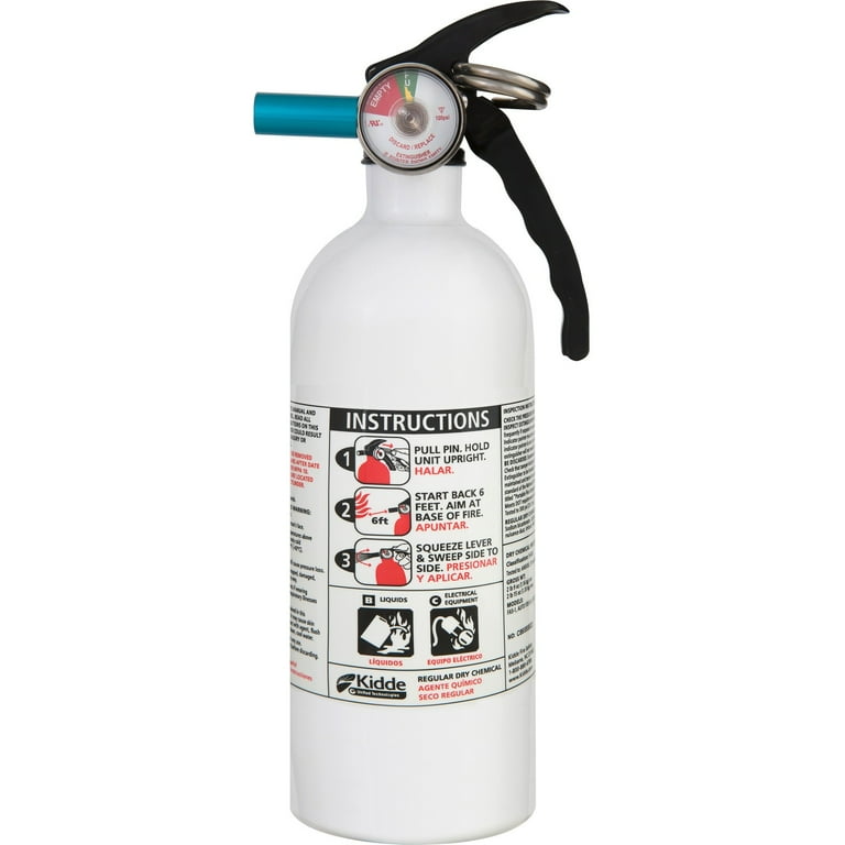 Kidde Fire Auto Fire Extinguisher, Model FX5 II, 5 B:C Rated Kidde Fire Auto Fire Extinguisher, Model FX5 II, 5 B:C Rated