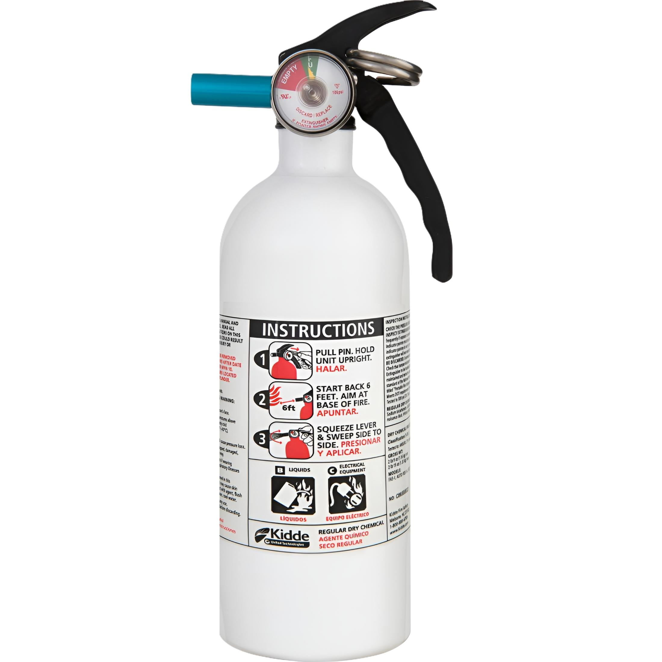 Portable Kidde FX5 II Auto Fire Extinguisher, 5 B:C Rated
