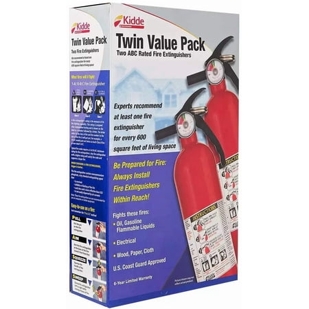 Kidde Fire Extinguisher For Household US Coast Guard Agency Approval Multipurpose Fire Extinguisher 2.5 lb. 2 Pack