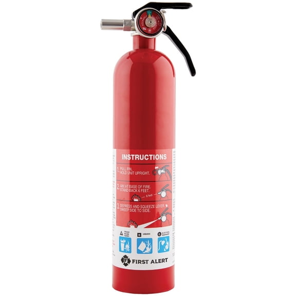 Kidde Fire Extinguisher for Home, 1-A:10-B:C, Dry Chemical Extinguisher, Red, Mounting Bracket Included, 2 Pack