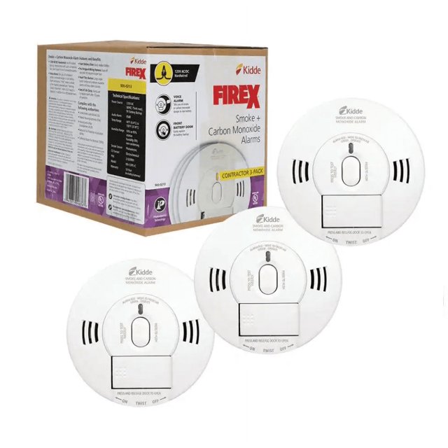 Kidde Firex Smoke & Carbon Monoxide Detector, Hardwired with nineV