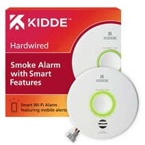 Kidde Hardwired Smart Smoke Detector with Battery Back-up, 85 decibel alarm, & Voice Alerts