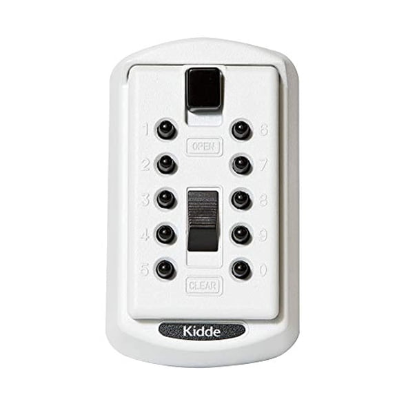 Kidde Lock Box,White,Surface,PushButton,2 Keys 1413
