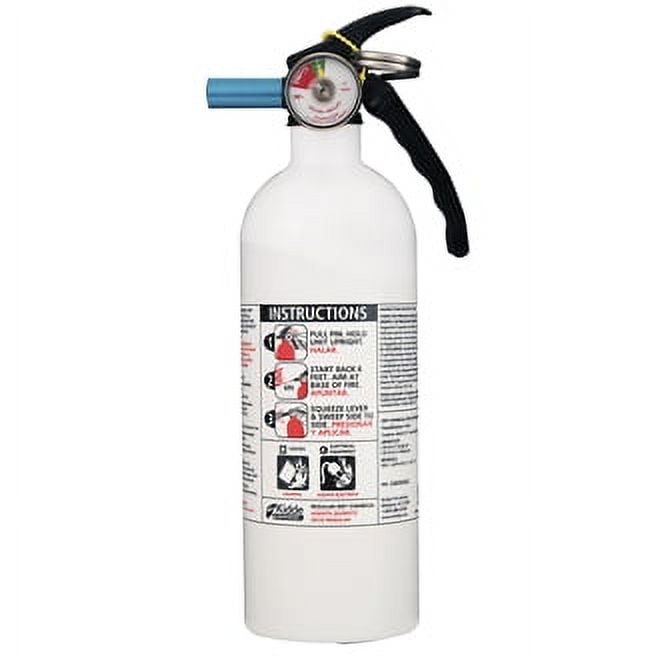 Kidde Mariner Fire Extinguisher UL Rated 5BC Dry Chemical 1ct, Fire Extinguisher has an easy-to-read gauge that tells you it is charged and ready to use. It features an easy-to-pull safety pin