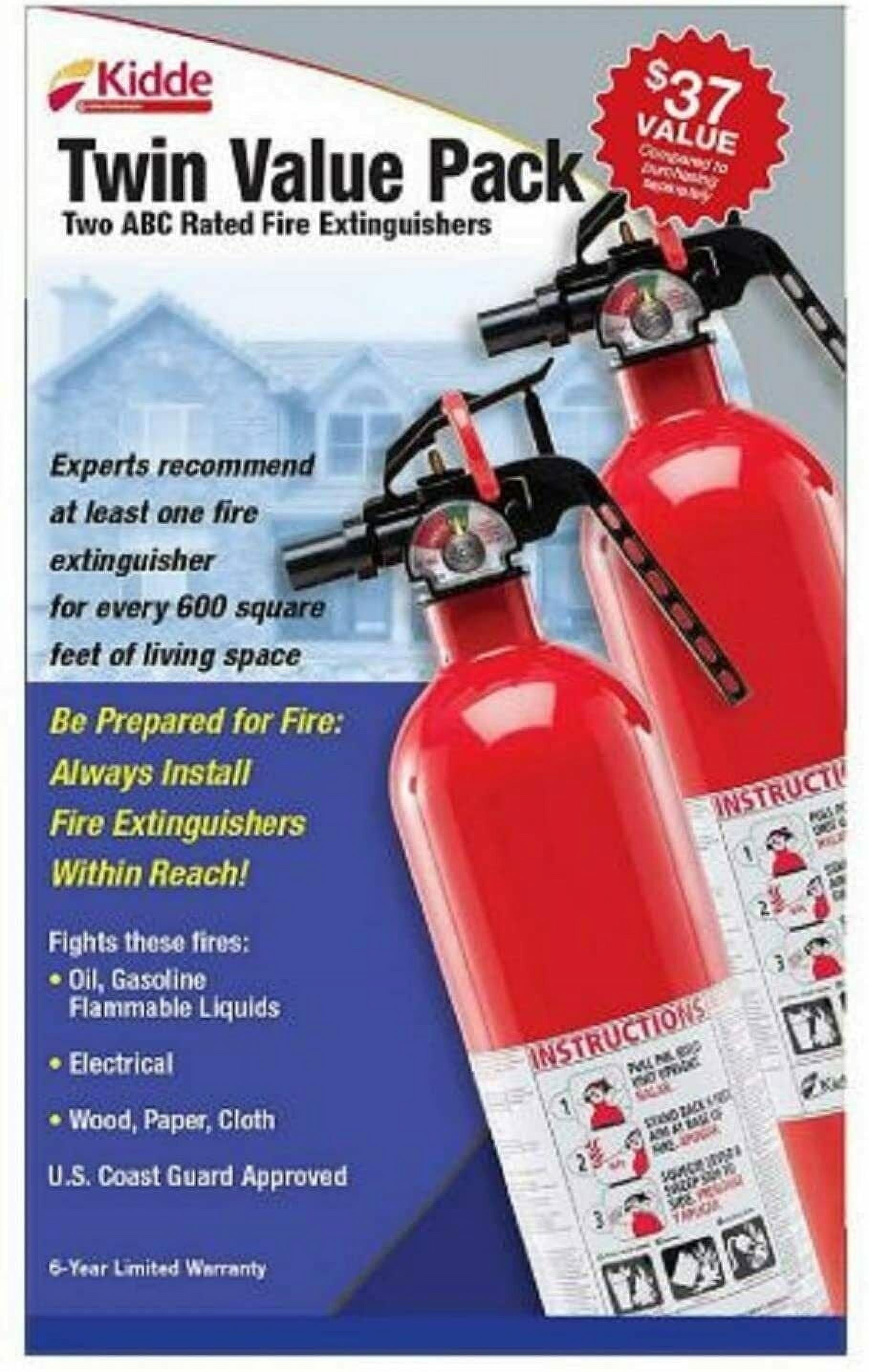 Kidde Multipurpose Corrosion Resistant Fire Extinguishers, 2 Pack