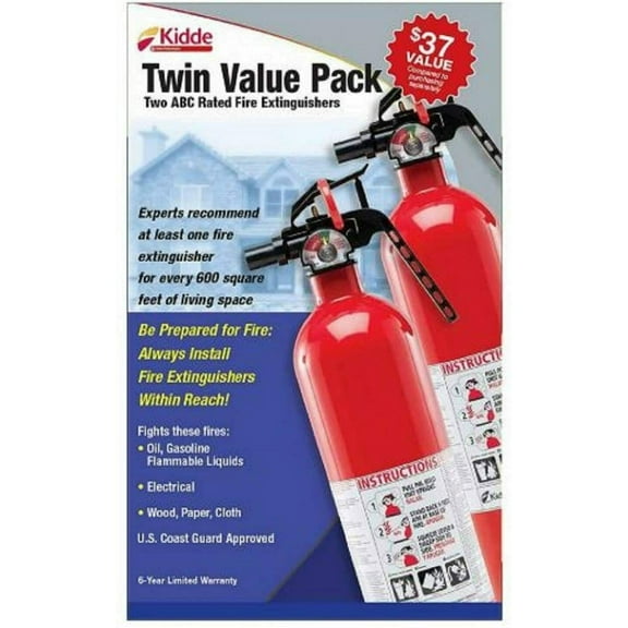 Kidde Multipurpose Corrosion Resistant Fire Extinguishers, 2 Pack