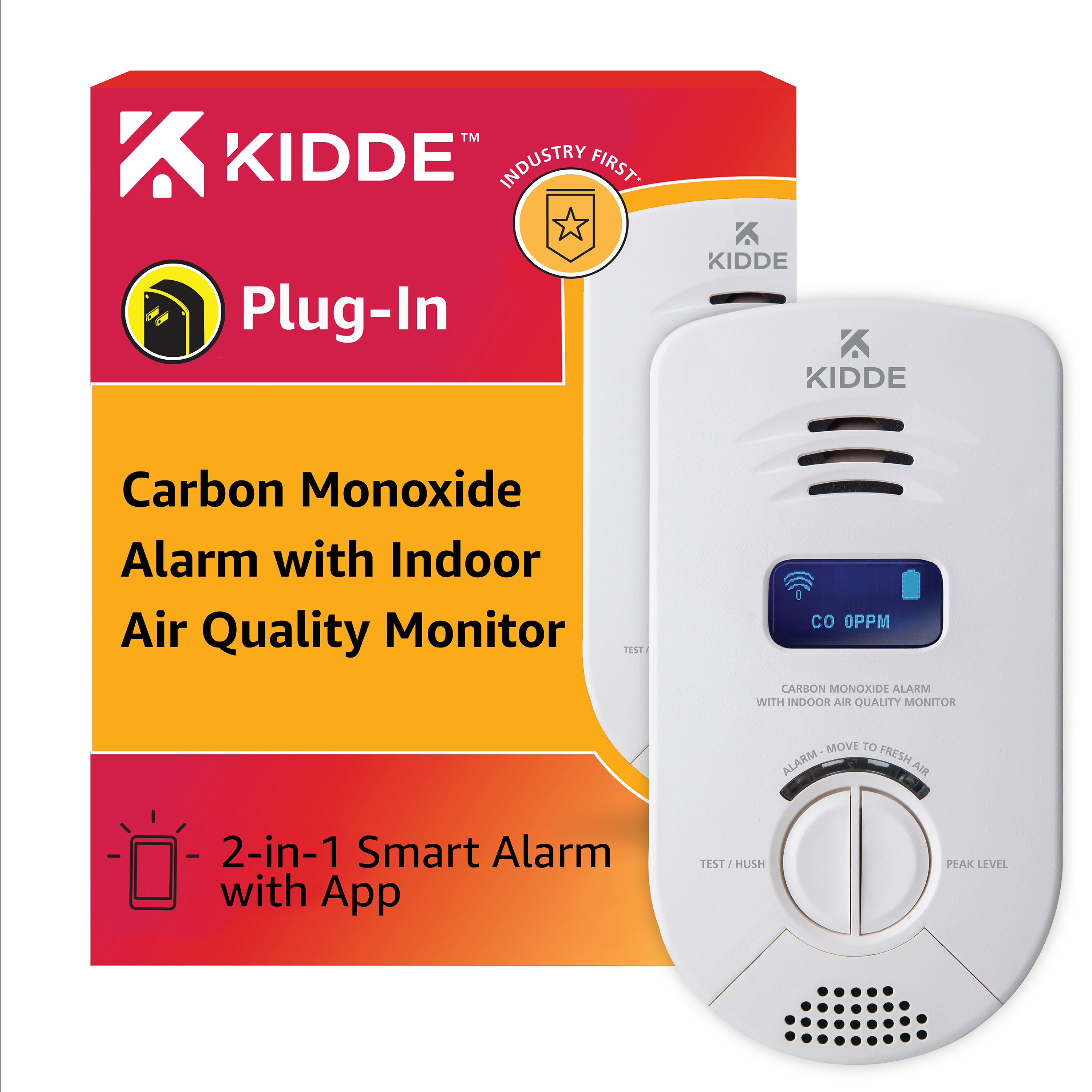 Kidde Smart Carbon Monoxide Detector Indoor Air Quality Monitor 