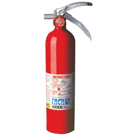 Kidde Pro Plus Multi-Purpose Dry Chemical Fire Extinguisher-ABC Type, 2.5 lb Cap. Wt.