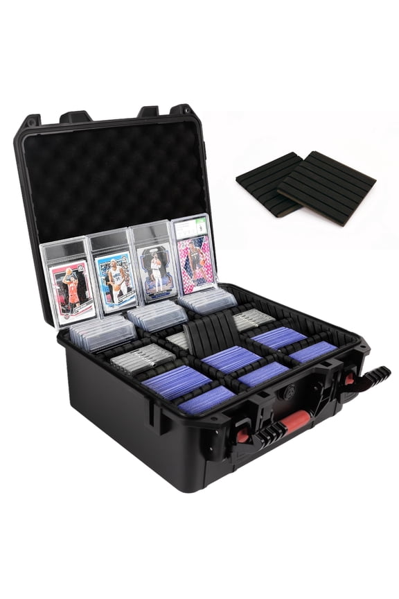 Graded Trading Card Case, Storage Box for PSA, BGS, SGC, Football, Baseball, Basketball, Sports, Magnetic Cards Holders (Holds 600+ Toploaders)