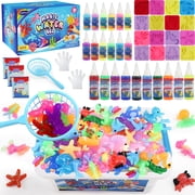 KiddiTouch Magic Water Elf Kit,Squishy Making with 22 Gels & 16 Molds, Maker Your Own Water Pets, Craft Kits for Kids Age 3+