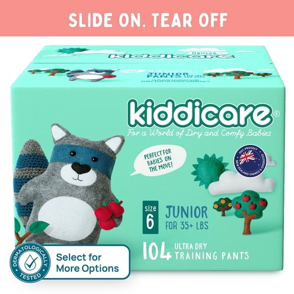 Kiddicare Disposable Training Pants - Size 6 Junior (35+ lbs) - 104 Count