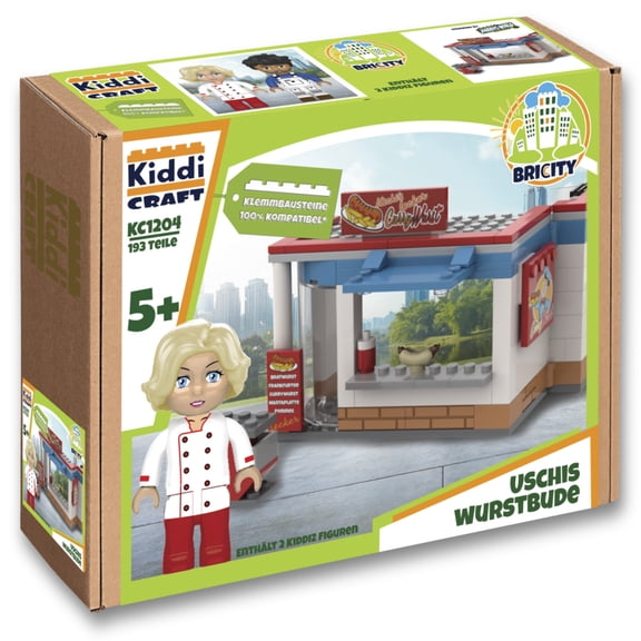 Kiddicraft Brick City  Uschi's Sausage Stand Building Set KC1204