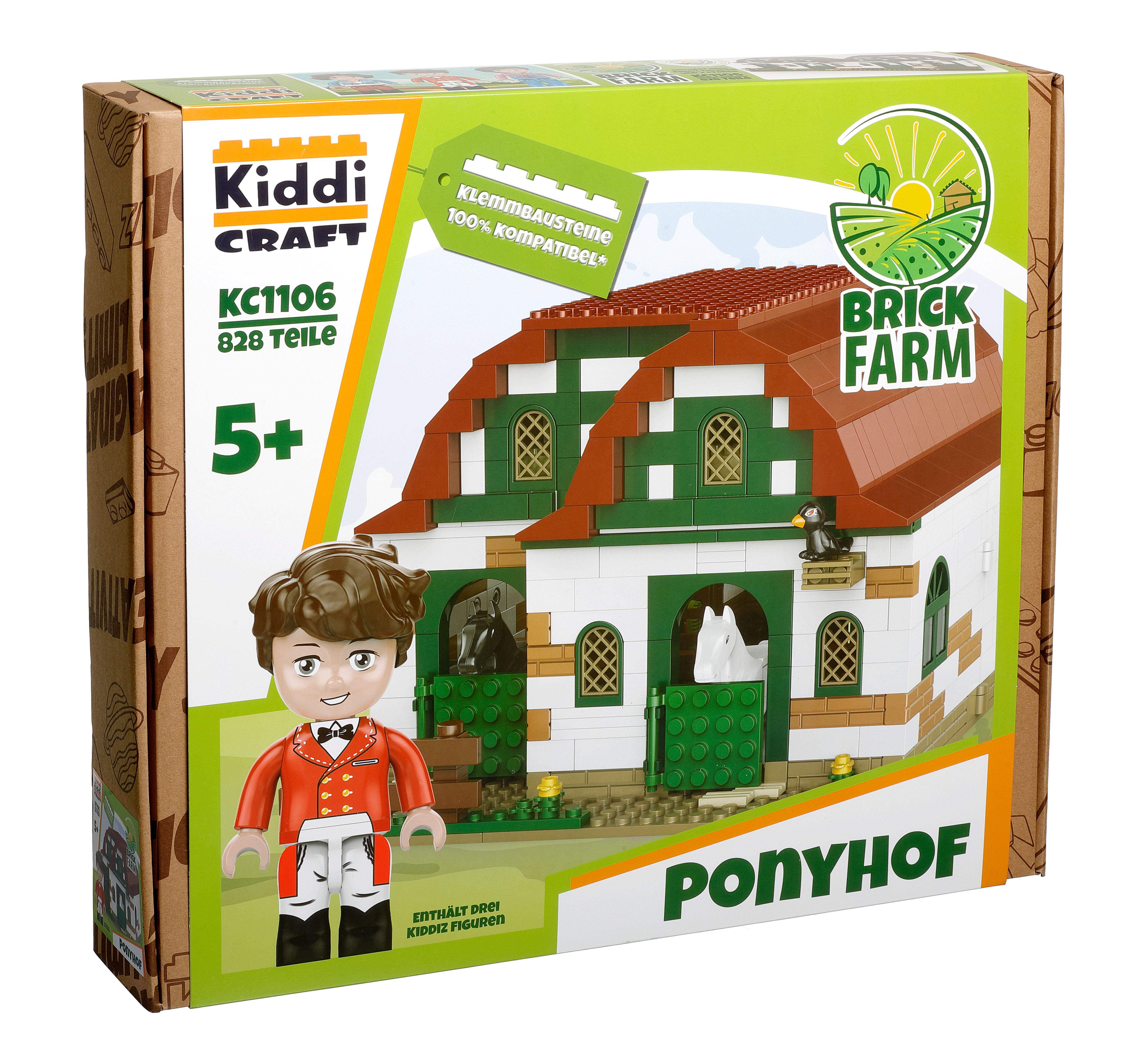 Kiddicraft Brick Farm – Pony Farm Building Set KC1106 - Walmart.com