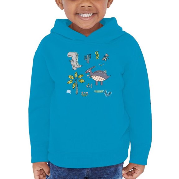Kiddie Cartoon Dinosaurs Art Hoodie Toddler -Image by Shutterstock,  2 Toddler