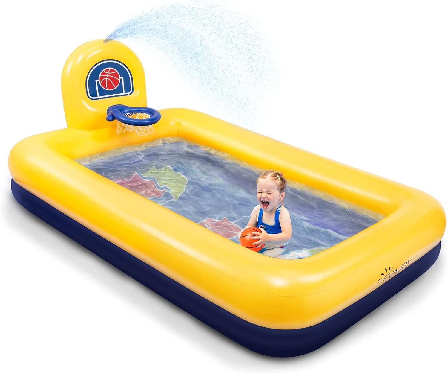 Kiddie Pool, Evajoy Inflatable Kids Pool, Summer Water Party Inflatable ...