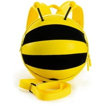 KiddieTotes Yellow Mini Bumblebee Backpack with Safety Harness for Kids, toddlers, and Children
