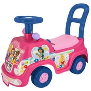 Kiddieland Adventure Ride-On - Disney Princess - Magical Light & Sound Foot-To-Floor Vehicle, Interactive Dashboard, Push-Pull Handle, Toddlers 12mo+