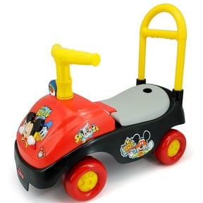 Kiddieland Disney Mickey Foldable Handle Unisex Push & Pedal Ride-Ons 4.9 lb