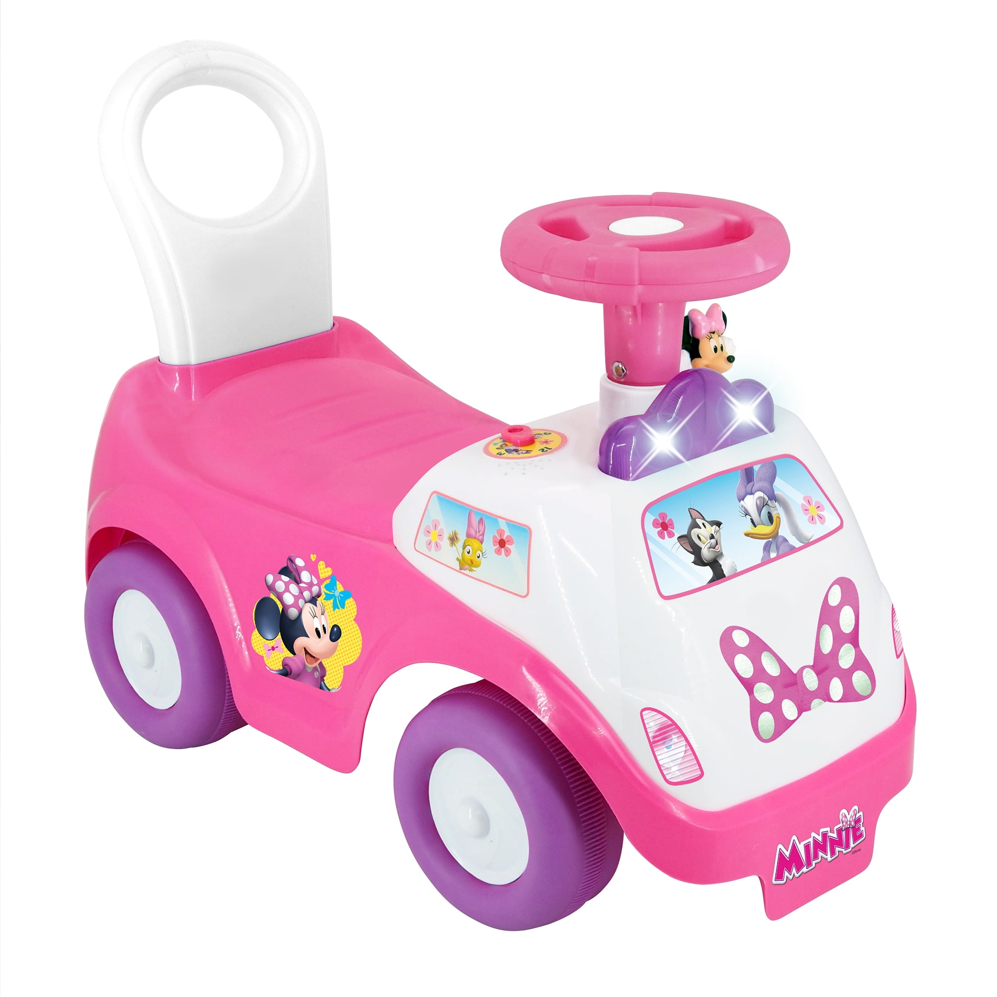 Kiddieland Disney Minnie Lights N' Sounds Ride-On for Toddlers Plastic Pink