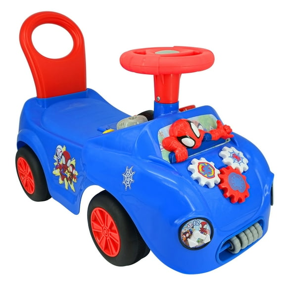 Kiddieland Durable Unisex Kid Push & Pedal Ride-On, Blue, 22.44 x 12.00 x 15.16 Inches, 5.95 lbs