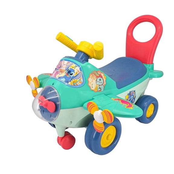 Kiddieland Lights & Sounds Activity Ride On Airplane - Stitch