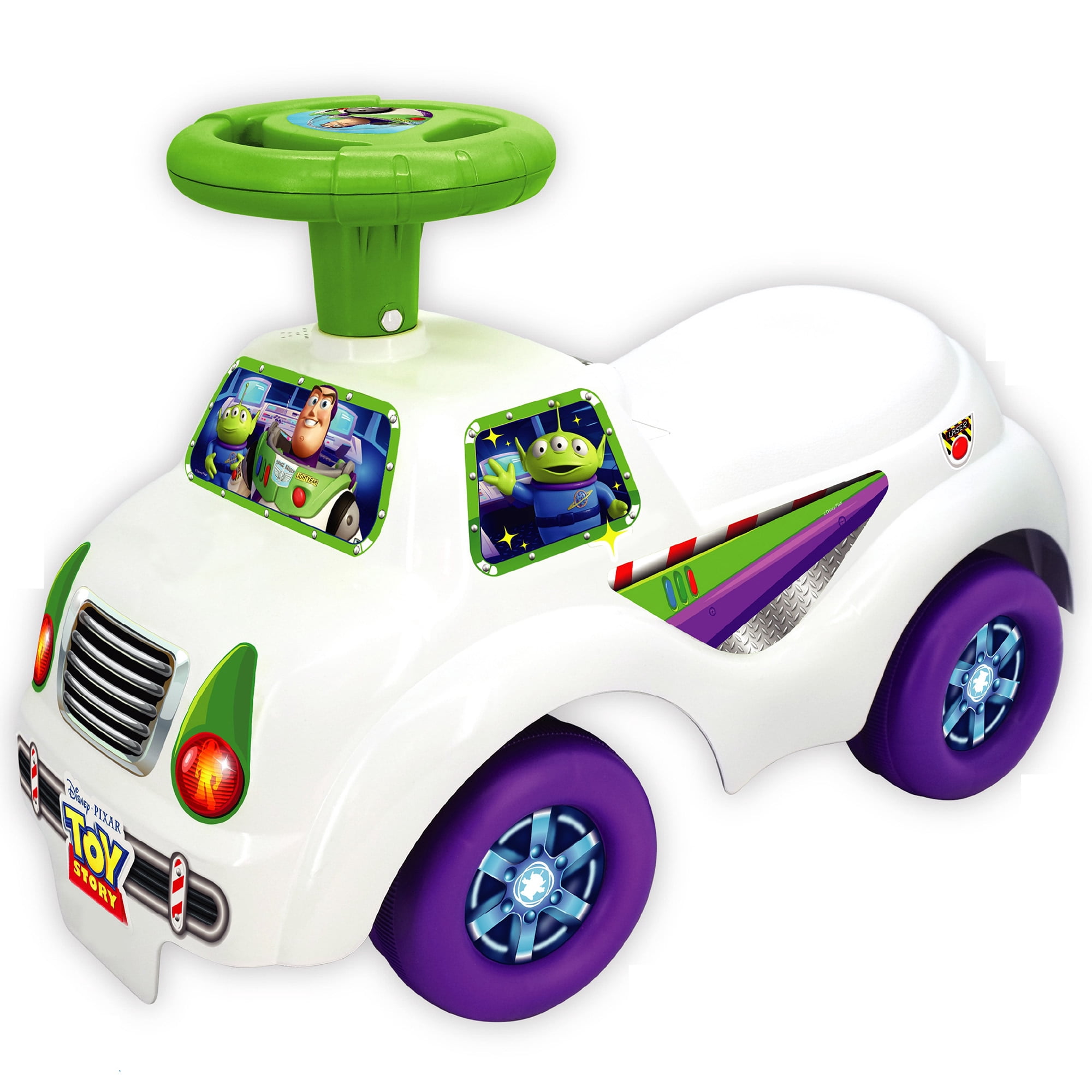 Kiddieland: My First Ride-On - Buzz Lightyear - Disney Lights & Sounds Foot-To-Floor Vehicle, Interactive Dashboard, In-Outdoor Play, Toddler 12-36mo