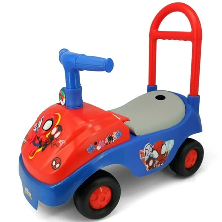 Kiddieland Spidey Foldable Handle Unisex Push & Pedal Ride-Ons Multicolor 5 lb
