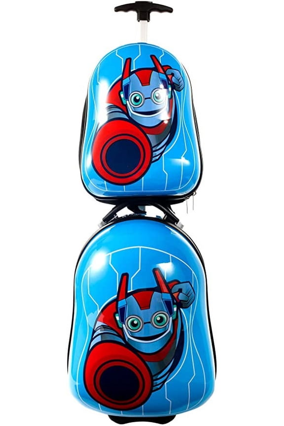 Hardshell Rolling Luggage Robot Luggage & Backpack Set - Hardcase, Unisex - 19.5"