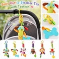 thumbnail image 1 of Kiddiway Baby Toy Teether Car Hanging Wind Chime - Plush Figurine Style, Baby Car Toys & Stroller Toys, Teething Toy with Soft Rattle, Sensory Soothing, BPA-Free, Hanging,f, 1 of 6