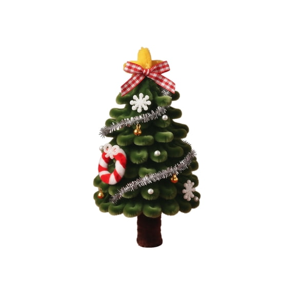 Kiddiway Christmas Tree Craft Kit — DIY Holiday Material Pack for Tabletop Decor, Family Fun Activity, Creative Arts and Crafts Project