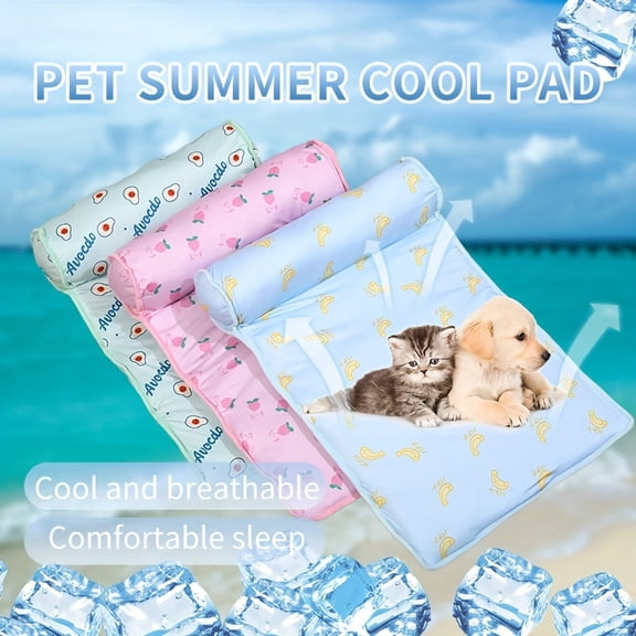 Kiddiway Cooling Blanket for Dogs - Self Cooling Mesh Mat, Non-Toxic, Reusable, Indoor/Outdoor Use, on Floor, Grass, or Deck, Provides Gentle Cooling Without Electricity,Blue S