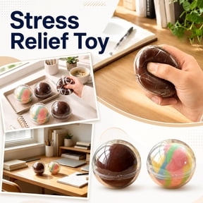 Kiddiway Crunchy Squishy Slow Rise Toy - Single Soft Squeeze Stress Ball with Crunch Sound, ASMR Fidget Squishy for Desk Office,A