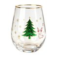 thumbnail image 1 of Kiddiway Festive Christmas Print Glass Tumbler - Everyday Drinkware for Iced Tea and Beverages, Durable Glass Tumbler for Holiday Gatherings, 1 of 7