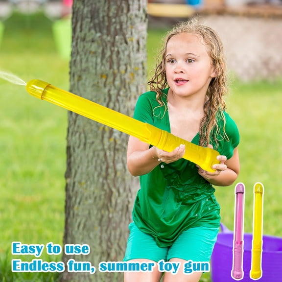 Kiddiway Firework Water Gun - Large Capacity Pull-Type Cannon with Blade Handle, Beach Pool Summer Toy, Great Water Gun for All,Green