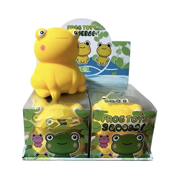 Kiddiway Frog Squishy Stress Relief Toy Slow --- Rising Soft Figurine Shape, Perfect Squishy Toy for Office Desk Calming and Stress Release