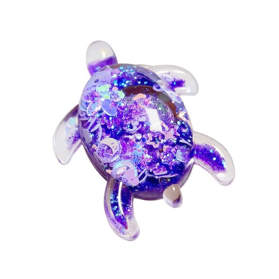 Kiddiway Funny Fridge Magnets - Ocean Series Crushed Ice Turtle with Liquid Filled, Cute Decor for Kitchen Whiteboard and Locker, Cool Gift