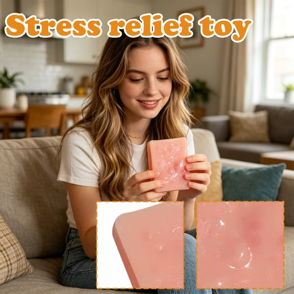 Kiddiway Funny Pimple Popping Squishy Stress - Slow Rising Crunchy Ball, Sensory Fidget Toy for Adult Office Desk Calming, Anxiety Relief and Fun Decompression