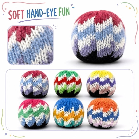 Kiddiway Hacky Sac for Adults Sand - 6PC Professional Hacky Sack Ball, Dirtbag for Agility Training & Juggling, Trick Stalls, Fidget Toy, Stress Relief All Skill Levels