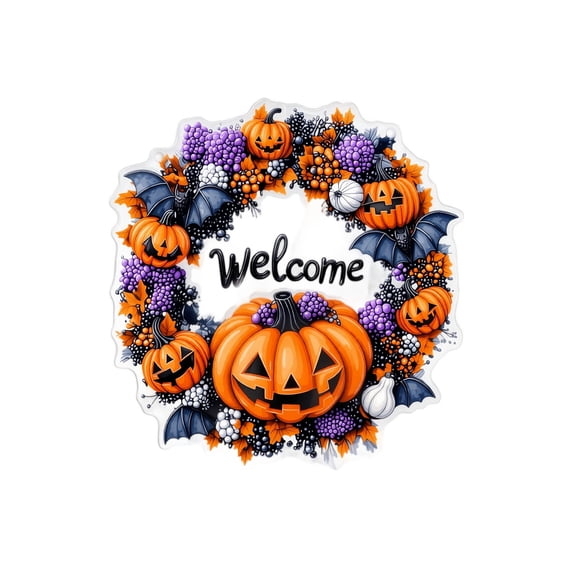 Kiddiway Halloween Diamond Art & Hanging Kit - Pumpkin Painting for Window, Wall, Door, Home Decor, Garden, Indoor/Outdoor, Holiday Decoration, DIY Craft,D