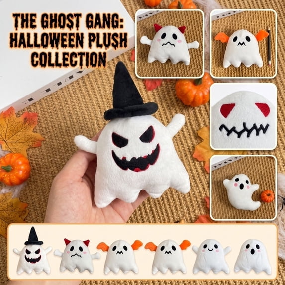 Kiddiway Halloween Plush Animal Toy Figurine - Cute Plushies Stuffed Plush for Celebrations, Party Favors, Home Decor, and Gift Giving; Best Halloween Stuff for Boys and Girls,A