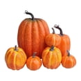thumbnail image 1 of Kiddiway Halloween Pumpkin Decor Rustic Set - Farmhouse Centerpiece for Dining Table, Artificial Gourds for Thanksgiving and Fall,Orange, 1 of 6